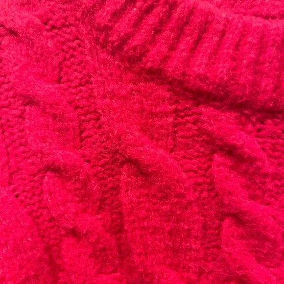 a new day Cropped Cable Knit Sweater - Hot Pink Women’s Large - Picture 3 of 6